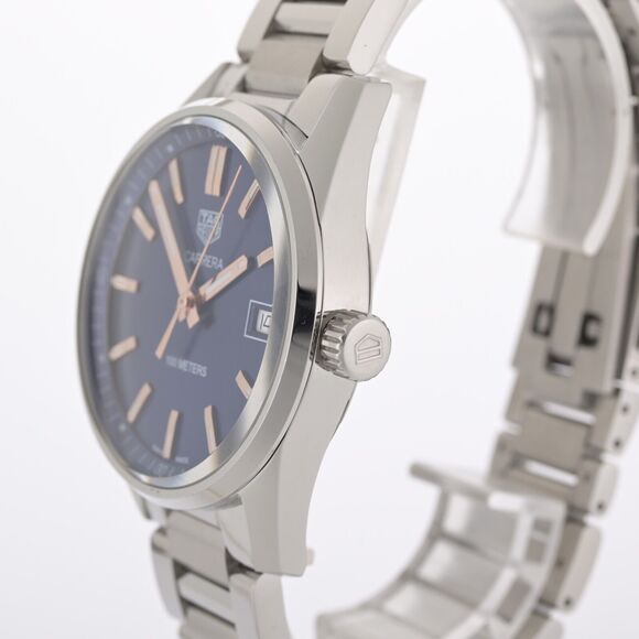 TAG Heuer Carrera WAR1112 Blue & Rose Gold 39mm Men\'s Watch + Box main image 7